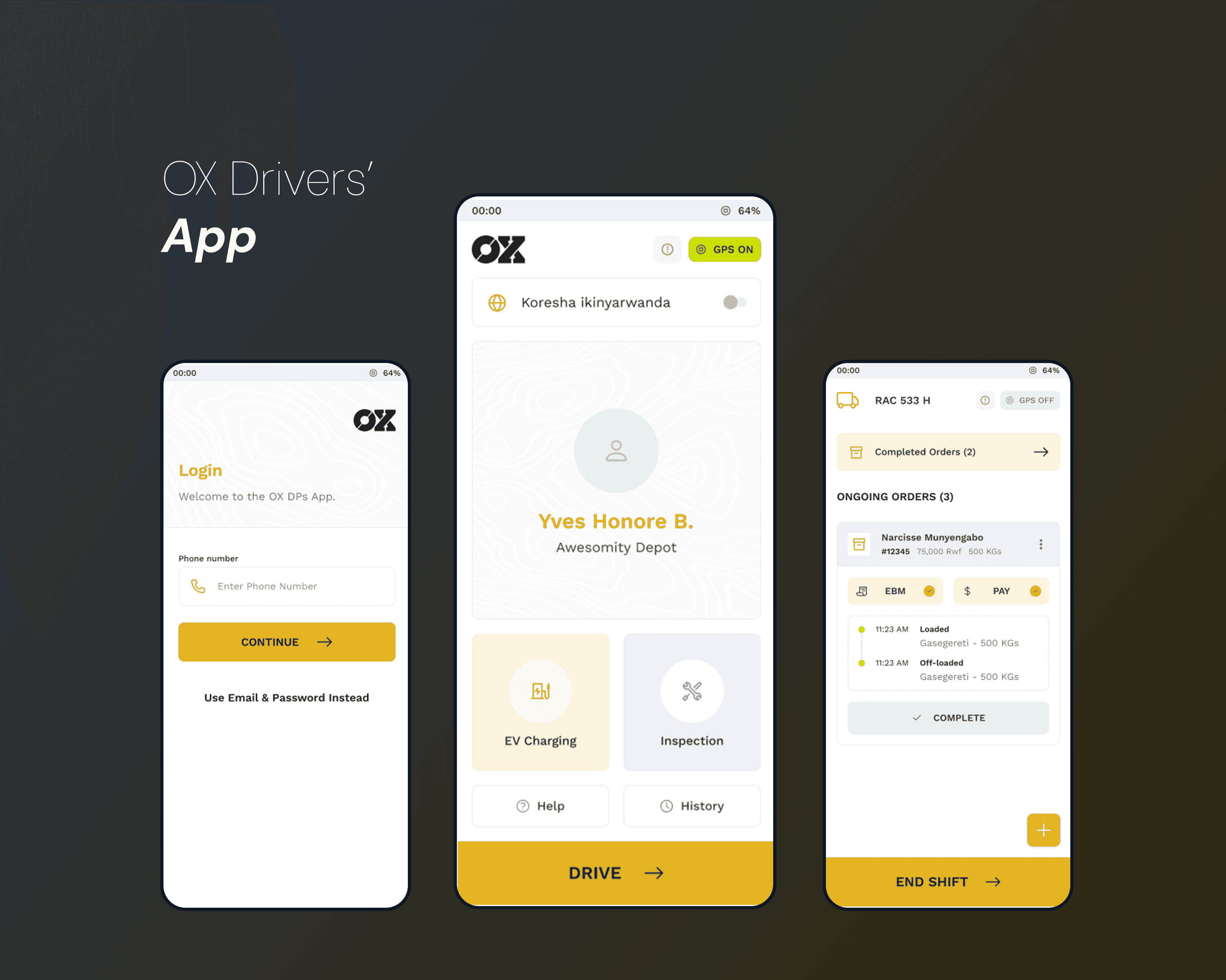 OX Drivers' App